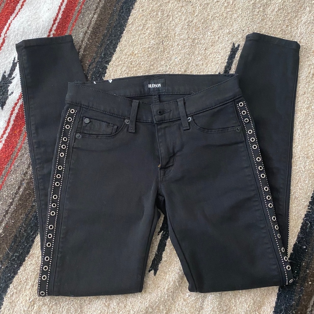 Hudson Luna Super Skinny Ankle Jeans - Picture 4 of 7